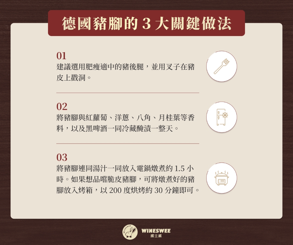 德國豬腳的 3 大關鍵做法