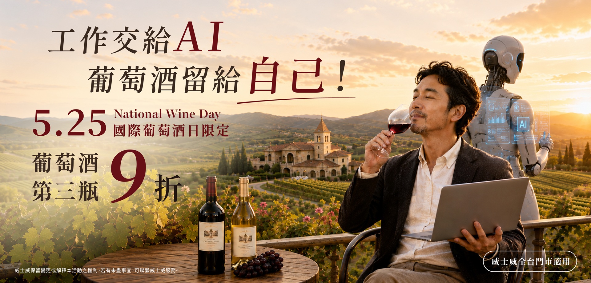 5/25國際葡萄酒日第三瓶9折